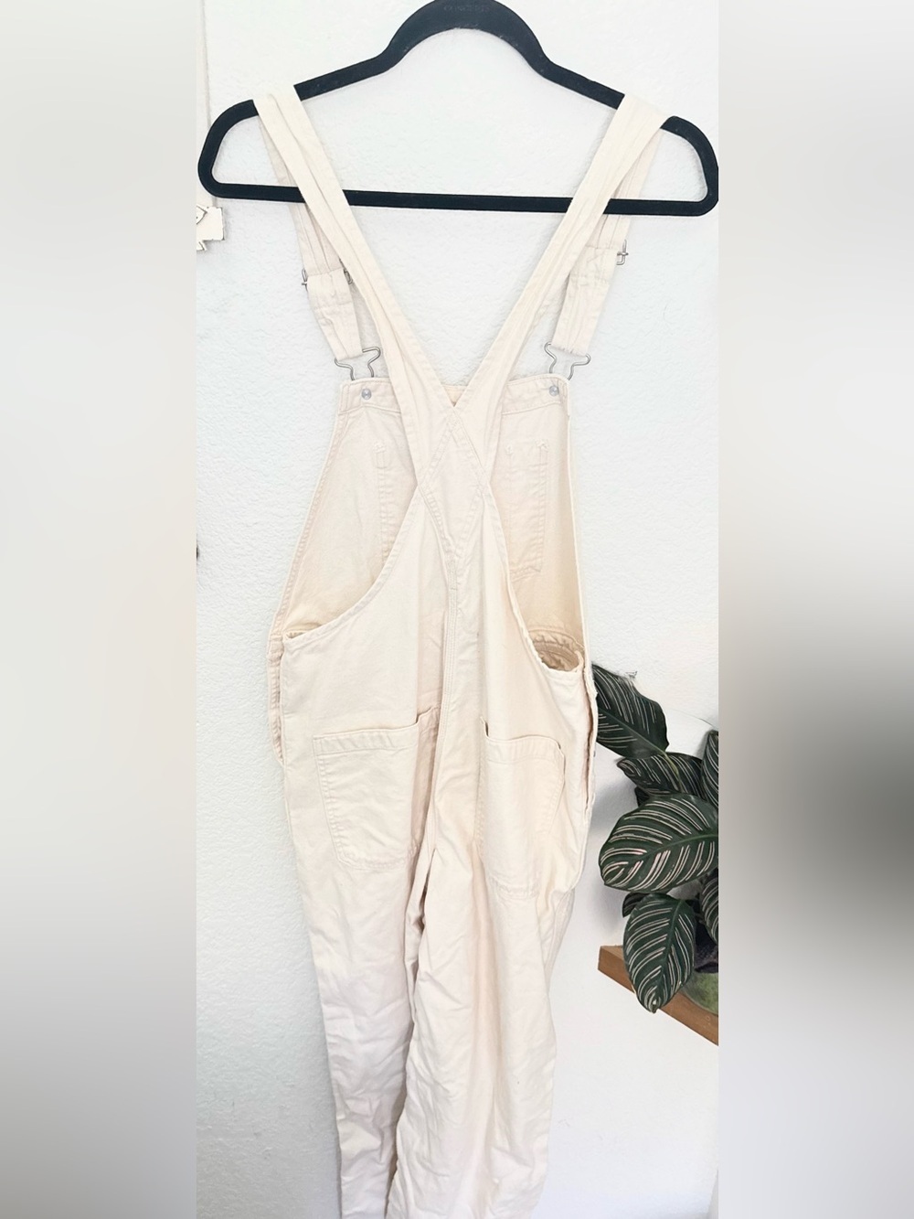 Everlane The Canvas Overalls Utility Ivory Cotton Size 4 - Picture 7 of 9